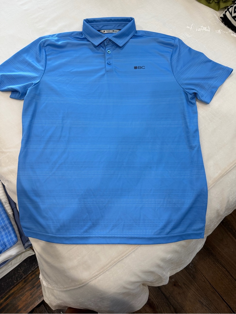 Black Clover Golf Tech Polo Shirt - Men's Blue